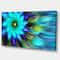 Designart - Massive Blue Green Fractal Flower - Floral Canvas Art Print